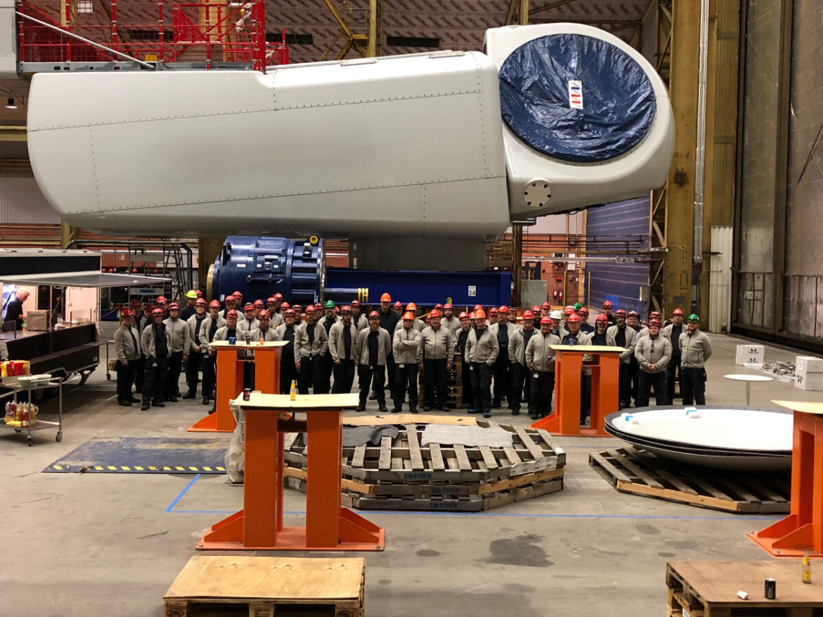 MHI Vestas Produced 500th V164 Nacelle at Lindø Facility